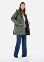 thumb-Afișați detalii pentru Palton Verde Pentru Femei Regular Fit