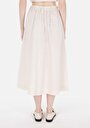 thumb-Afișați detalii pentru Fusta Midi Fusta Ecru Pentru Femei Cu Nasturi Drepți