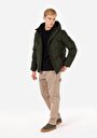 thumb-Afișați detalii pentru Palton Verde Pentru Bărbați Regular Fit