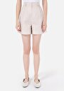 thumb-Afișați detalii pentru Short / Pantaloni Scurti De Dama Bej Regular Fit  Cl1068966