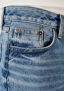thumb-Afișați detalii pentru Regular Tapered Fit Mid Waist Slim Leg Blugi Din Denim Pentru Bărbați