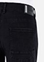 thumb-Afișați detalii pentru Blugi Negri Pentru Bărbați Cu Talie Dreaptă Cu Talie Medie