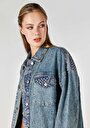 thumb-Afișați detalii pentru Jacheta De Dama Denim Oversize Fit  Cl1063510