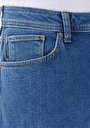 thumb-Afișați detalii pentru Regular Fit Mid Waist Slim Leg Blugi Din Denim Pentru Bărbați