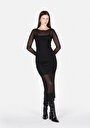 thumb-Afișați detalii pentru Rochie De Dama Negru Slim Fit  Cl1072586