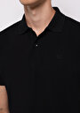 thumb-Afișați detalii pentru Tricou Polo Cu Maneca Scurta De Barbati Negru Regular Fit  Cl1073960