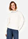 thumb-Afișați detalii pentru Pulover De Dama Ecru Regular Fit  Cl1071119