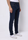 thumb-Afișați detalii pentru Drept Fit Talie Joasă Picior Drept Blugi İndigo Închis Pentru Bărbați