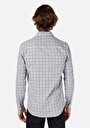 thumb-Afișați detalii pentru Cămașă Slim Fit Gât Cămașă Gri Cu Manșon Lung Pentru Bărbați