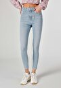 thumb-Afișați detalii pentru Skinny Fit Talie Înaltă Picior Îngust Blugi İndigo Pentru Femei