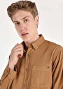thumb-Afișați detalii pentru Camasa Cu Maneca Lunga De Barbati Maro Comfort Fit  Cl1064676
