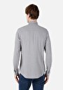 thumb-Afișați detalii pentru Cămașă Slim Fit Cămașă Cu Mânecă Lungă Gri Pentru Bărbați