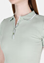 thumb-Afișați detalii pentru Tricou Polo Cu Maneca Scurta De Dama Verde Slim Fit  Cl1074585
