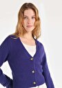 thumb-Afișați detalii pentru Cardigan De Dama Mov Regular Fit  Cl1065260