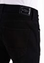 thumb-Afișați detalii pentru Blugi Negri Pentru Bărbați Cu Talie Joasă Și Talie İngustă Slim Fit