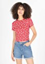 thumb-Afișați detalii pentru Tricou Cu Maneca Scurta De Dama Coral Slim Fit  Cl1058945