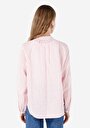 thumb-Afișați detalii pentru Cămașă Cu Dungi Cămașă Cu Mânecă Lungă Roz Pentru Femei