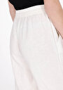 thumb-Afișați detalii pentru Regular Fit Talie Talie Pantaloni Largi Pantaloni Albi Pentru Femei