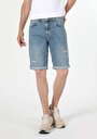 thumb-Afișați detalii pentru Short / Pantaloni Scurti De Barbati Denim Regular Fit  Cl1059458