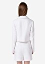 thumb-Afișați detalii pentru Jachetă Albă Pentru Femei Slim Fit