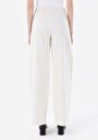 thumb-Afișați detalii pentru Regular Fit Talie Talie Pantaloni Largi Pantaloni Albi Pentru Femei