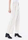 thumb-Afișați detalii pentru Regular Fit Talie Talie Pantaloni Largi Pantaloni Albi Pentru Femei