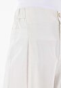 thumb-Afișați detalii pentru Regular Fit Talie Talie Pantaloni Largi Pantaloni Albi Pentru Femei