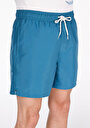 thumb-Afișați detalii pentru Pantaloni Scurți De Baie Albaștri Pentru Bărbați Slim Fit Straight