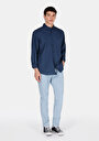 thumb-Afișați detalii pentru Camasa Cu Maneca Lunga De Barbati Albastru Marin Regular Fit  Cl1074489