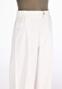 thumb-Afișați detalii pentru Regular Fit Talie Talie Pantaloni Largi Pantaloni Albi Pentru Femei