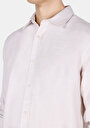 thumb-Afișați detalii pentru Cămașă Cu Gât Drept Cămașă Cu Mânecă Lungă Ecru Pentru Bărbați