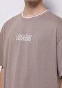 thumb-Afișați detalii pentru Tricou Cu Maneca Scurta De Barbati Bej Oversize Fit  Cl1073989