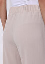 thumb-Afișați detalii pentru Regular Fit Talie Medie Drept Pantaloni De Trening Bej Pentru Femei