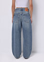 thumb-Afișați detalii pentru Blugi Baggy Fit Indigo Pentru Femei