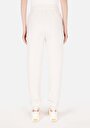 thumb-Afișați detalii pentru Regular Fit Mid Waist Pantaloni De Trening Pentru Femei Ecru