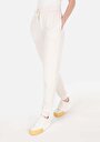 thumb-Afișați detalii pentru Regular Fit Mid Waist Pantaloni De Trening Pentru Femei Ecru