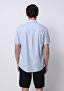 thumb-Afișați detalii pentru Camasa Cu Maneca Scurta De Barbati Albastru Regular Fit  Cl1074069