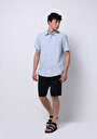 thumb-Afișați detalii pentru Camasa Cu Maneca Scurta De Barbati Albastru Regular Fit  Cl1074069