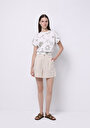 thumb-Afișați detalii pentru Bluza Cu Maneca Scurta De Dama Alb Regular Fit  Cl1074584