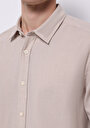 thumb-Afișați detalii pentru Camasa Cu Maneca Lunga De Barbati Bej Regular Fit  Cl1072334