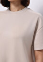 thumb-Afișați detalii pentru Tricou Cu Maneca Scurta De Dama Bej Regular Fit  Cl1075523
