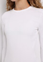 thumb-Afișați detalii pentru Tricou Cu Maneca Lunga De Dama Alb Slim Fit  Cl1072550