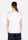 thumb-Afișați detalii pentru Tricou Cu Maneca Scurta De Dama Alb Regular Fit  Cl1073833