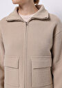 thumb-Afișați detalii pentru Jacheta De Dama Bej Regular Fit  Cl1076073