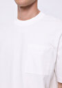 thumb-Afișați detalii pentru Tricou Cu Maneca Scurta De Barbati Alb Oversize Fit  Cl1075370