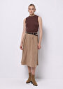 thumb-Afișați detalii pentru Fusta De Dama Bej Midi  Cl1075580