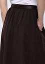 thumb-Afișați detalii pentru Fusta De Dama Maro Midi  Cl1075580