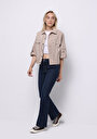 thumb-Afișați detalii pentru Jacheta De Dama Bej Regular Fit  Cl1075655