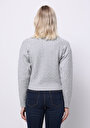 thumb-Afișați detalii pentru Pulover De Dama Gri Regular Fit  Cl1076352
