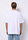 thumb-Afișați detalii pentru Tricou Cu Maneca Scurta De Barbati Alb Oversize Fit  Cl1076602